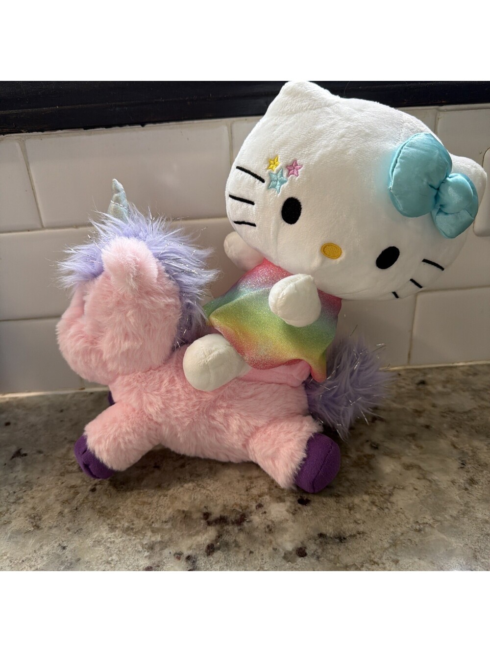 Hello Kitty Kidrobot Phunny Plush Riding Pink Unicorn Rainbow Outfit 2023 Sanrio